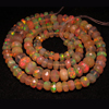 Brand New - 13 inches Super Sparkle Awesome Beautifull ETHIOPIAN Opal Micro Faceted Rondell Beads Fully Fire Every Beads Huge Size 5.5 - 3.25 mm approx--FULL Strand --Super Rare Inside Fire --Very Rare Quality